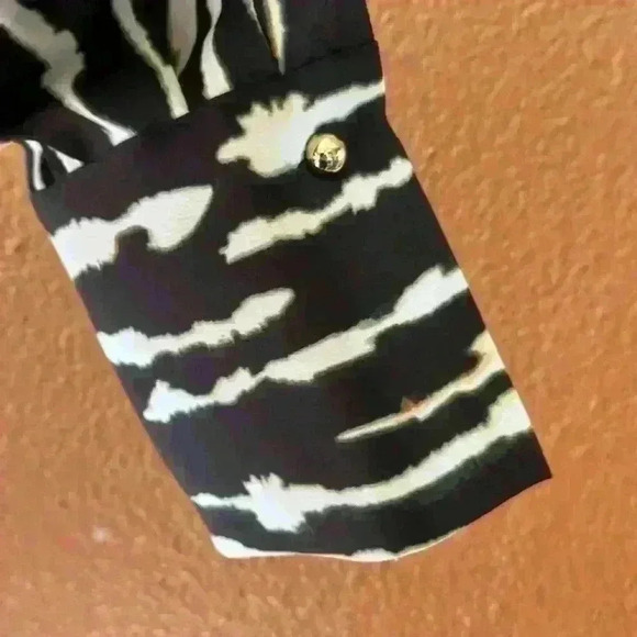 House Of Harlowe 1960 Long Sleeve Black And White Wrap Dress Size Large EUC! - Picture 10 of 13